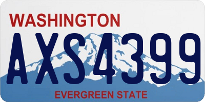 WA license plate AXS4399
