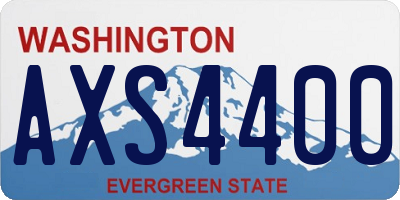 WA license plate AXS4400