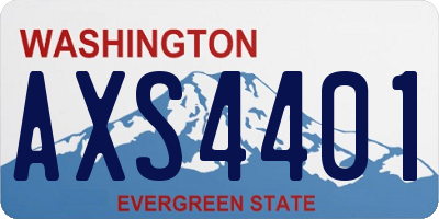 WA license plate AXS4401