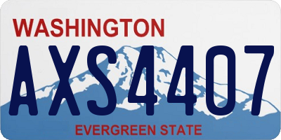 WA license plate AXS4407