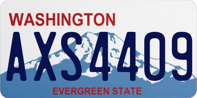 WA license plate AXS4409