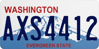 WA license plate AXS4412