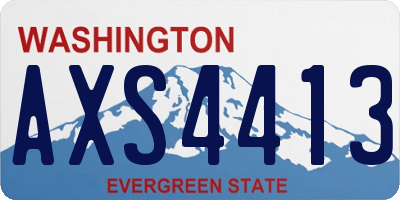 WA license plate AXS4413