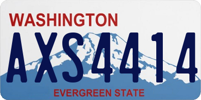 WA license plate AXS4414