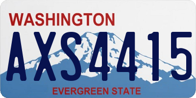 WA license plate AXS4415
