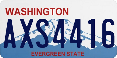 WA license plate AXS4416
