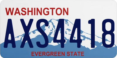 WA license plate AXS4418