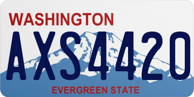 WA license plate AXS4420