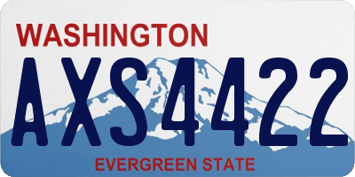 WA license plate AXS4422