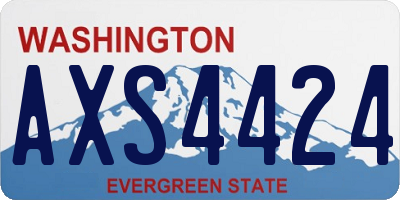 WA license plate AXS4424