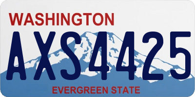 WA license plate AXS4425