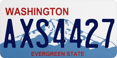 WA license plate AXS4427