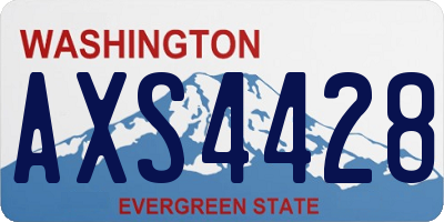 WA license plate AXS4428