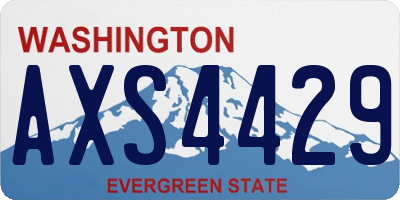 WA license plate AXS4429