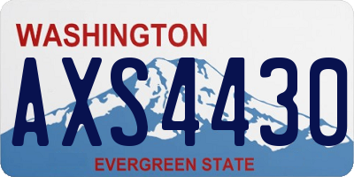 WA license plate AXS4430
