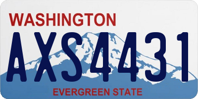 WA license plate AXS4431