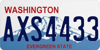 WA license plate AXS4433