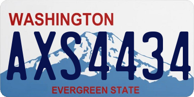 WA license plate AXS4434