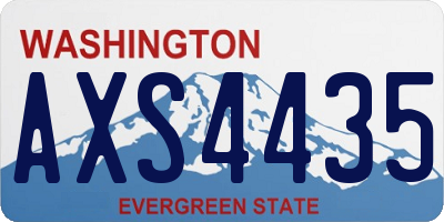 WA license plate AXS4435