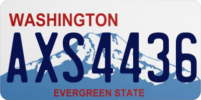 WA license plate AXS4436