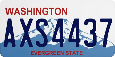 WA license plate AXS4437