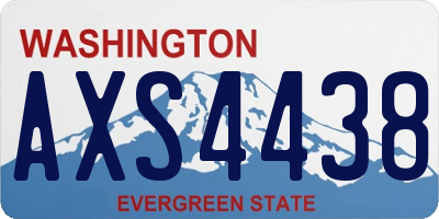 WA license plate AXS4438