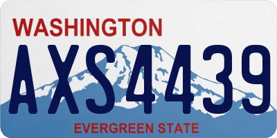 WA license plate AXS4439