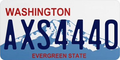 WA license plate AXS4440