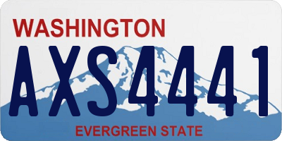 WA license plate AXS4441