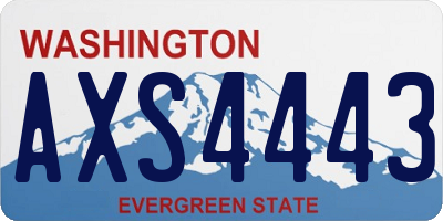 WA license plate AXS4443