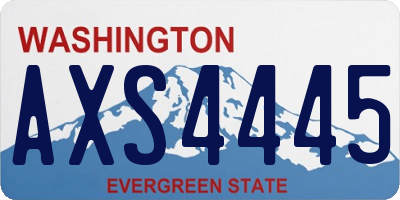 WA license plate AXS4445