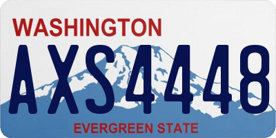WA license plate AXS4448