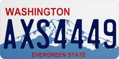 WA license plate AXS4449