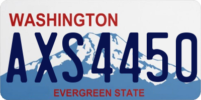 WA license plate AXS4450
