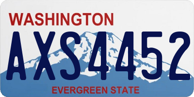 WA license plate AXS4452
