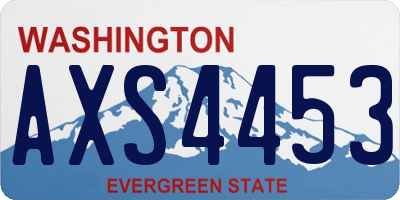 WA license plate AXS4453