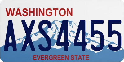 WA license plate AXS4455