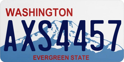 WA license plate AXS4457