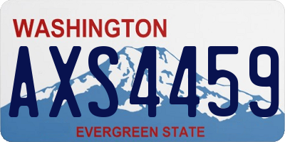 WA license plate AXS4459