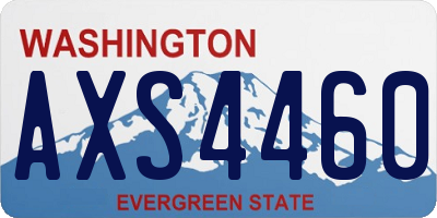 WA license plate AXS4460