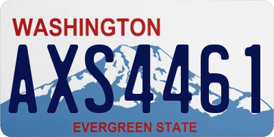 WA license plate AXS4461
