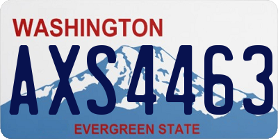 WA license plate AXS4463