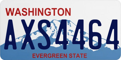 WA license plate AXS4464