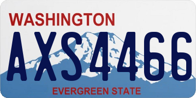 WA license plate AXS4466