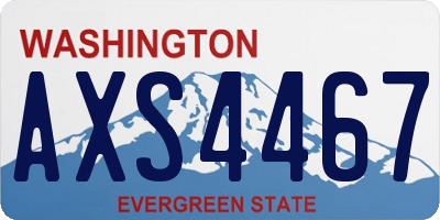 WA license plate AXS4467