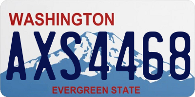 WA license plate AXS4468