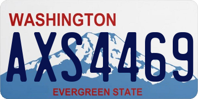 WA license plate AXS4469