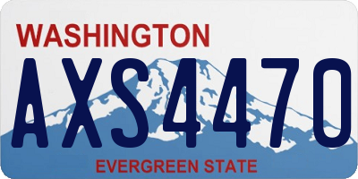 WA license plate AXS4470