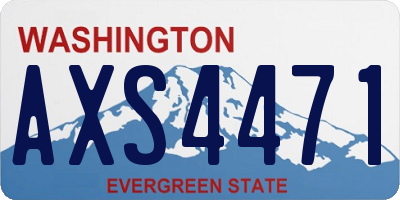 WA license plate AXS4471