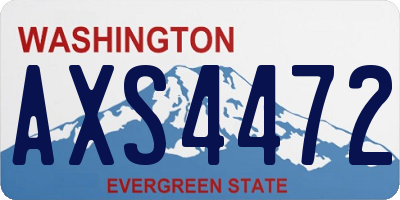 WA license plate AXS4472